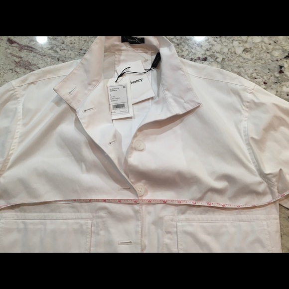 Theory white cotton bomber jacket - Picture 11 of 13